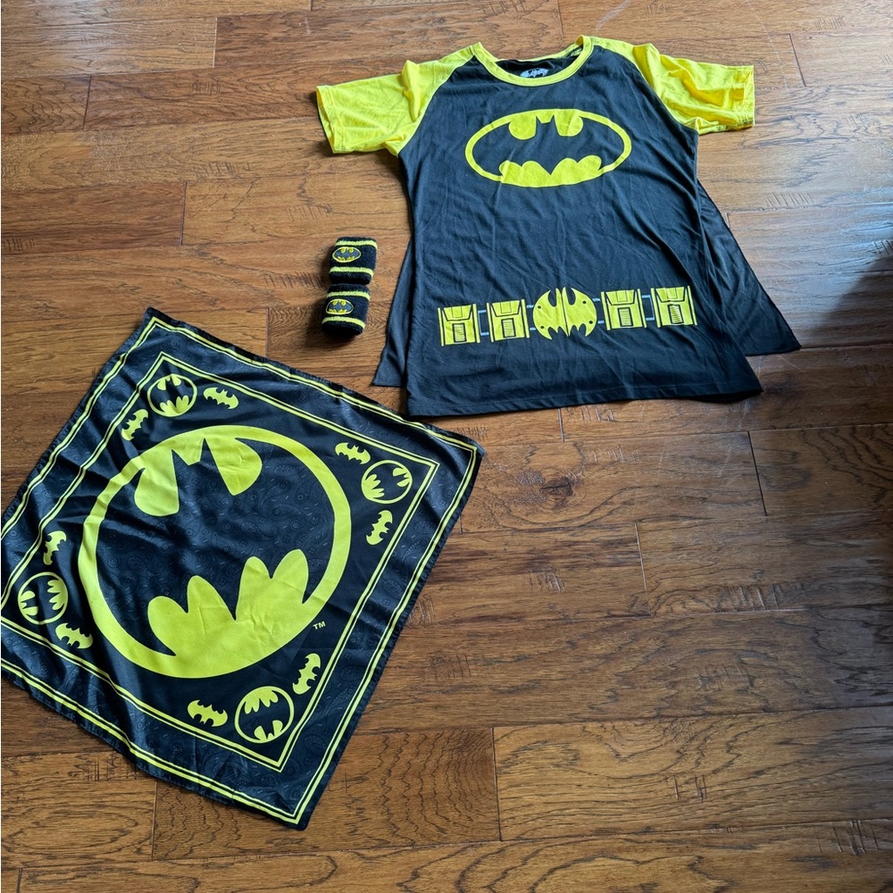 Girl’s Batman T Shirt Cape Costume‎ Set